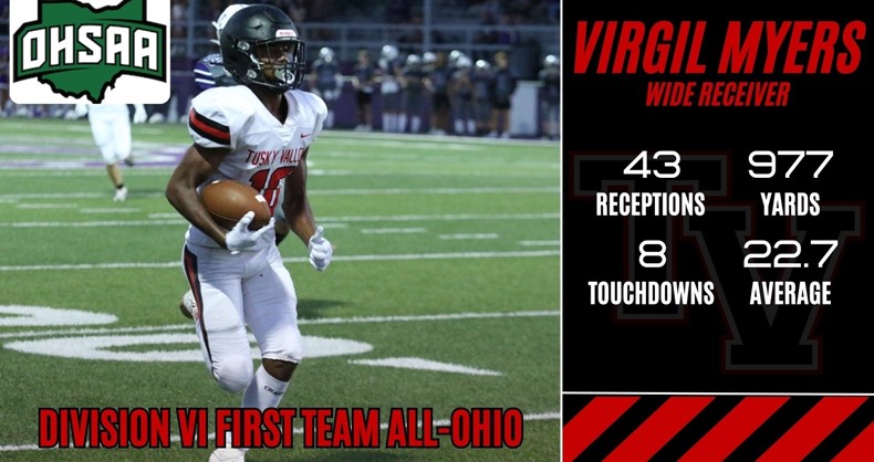 Virgil Myers First Team All-Ohioan