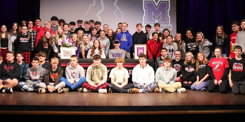 Congratulations to seniors Jake Kapper and Ella McElwee as they each signed their letters of intent to continue their athletic and academic careers at the University of Mount Union.  Jake will major in mechanical engineering and Ella will major in exercise science.