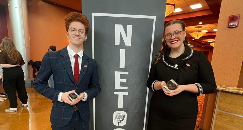 Congratulations to seniors Izzy Drummer and Danny Armstrong who traveled to Nebraska to the National individual events tournament of champions! Danny broke to quarter finals and Izzy broke to semi finals and placed 11th in the Nation!