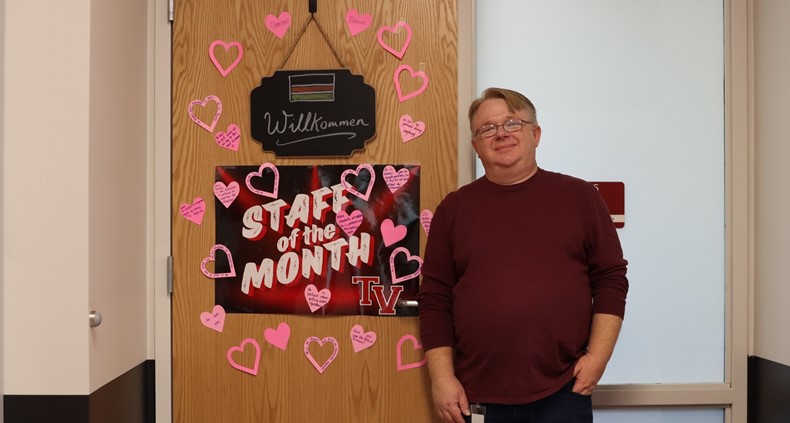 Congratulations to TVMHS teacher Sean Paisley as he was chosen as the February Staff of the Month.