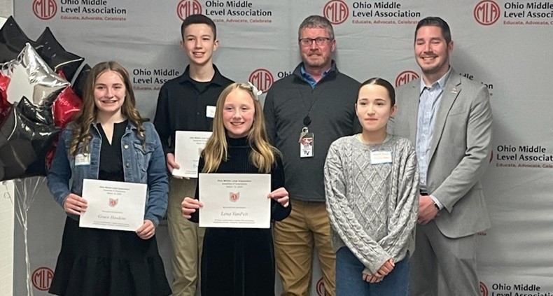 Congratulations to TVMS students Grace Hawkins, Tyus Lieser, Lena VanPelt, and Rachel Simon as they were recognized at the OMLA breakfast of Champions Thursday morning.