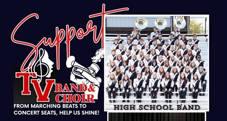 The Tusky Valley band & choir boosters are holding and apparel fundraiser. Click the link to purchase some band & choir apparel!